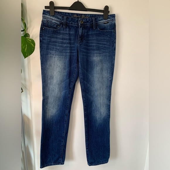 Mavi Gold Blue Straight Leg Jeans with Classic Fading - Picture 6 of 7